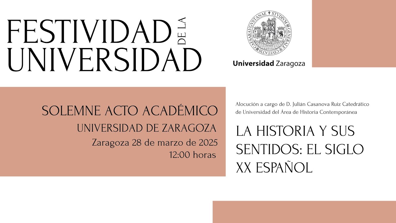 Solemne Acto Académico de la Festividad de la Universidad de Zaragoza 2025