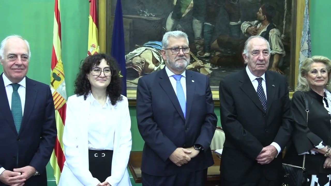 Amado Franco atiende a los medios antes de ser investido Dr. Honoris Causa por Unizar