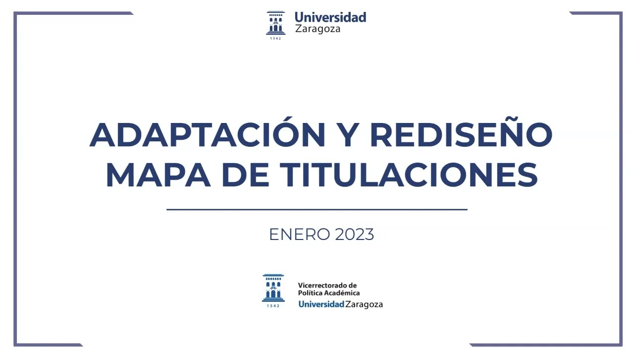 Presentación sobre la Adaptación y rediseño del mapa de titulaciones de grado (enero 2023)
