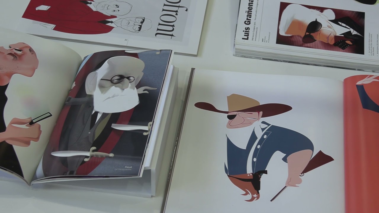 Luis Grañena explica los porqués de su exposición de caricaturas en #Paraninfo #Unizar